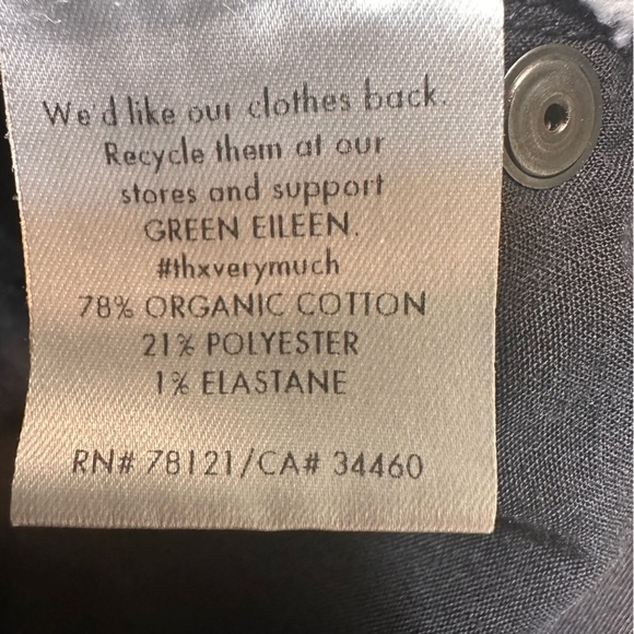 Eileen Fisher Black Straight Leg Denim Jeans - Picture 4 of 4